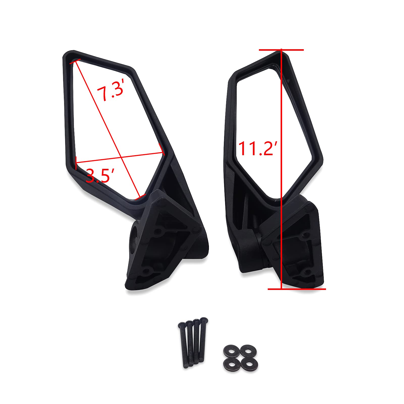 Wsays Maverick X3 Side Mirror Rear View Racing Style Compatible with Can Am Maverick X3 XRS XDS MAX Off-road 2017 2018 2019 2020