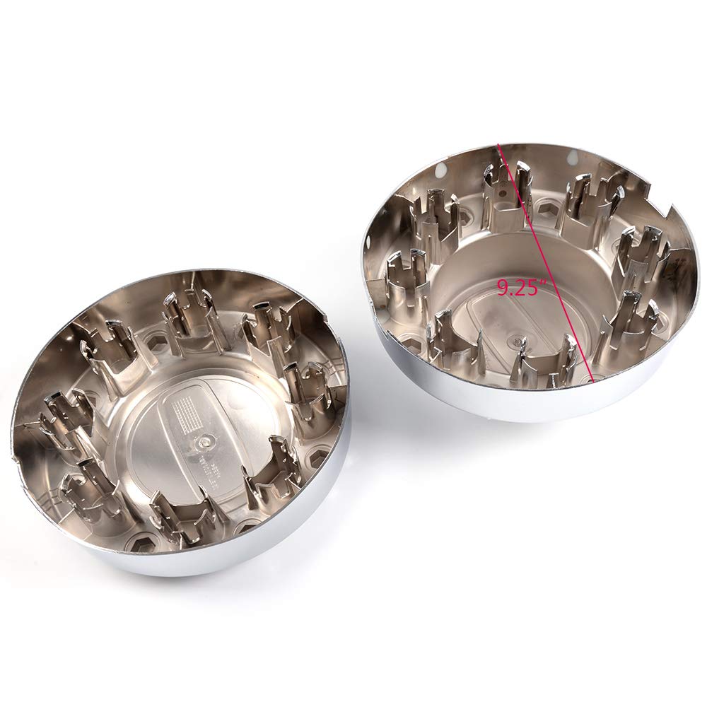 G-PLUS 4PCS Dually Alcoa Alloy Wheel Center Caps for Dodge Ram 3500 2011-2016, Chrome, Front & Rear, Durable Design