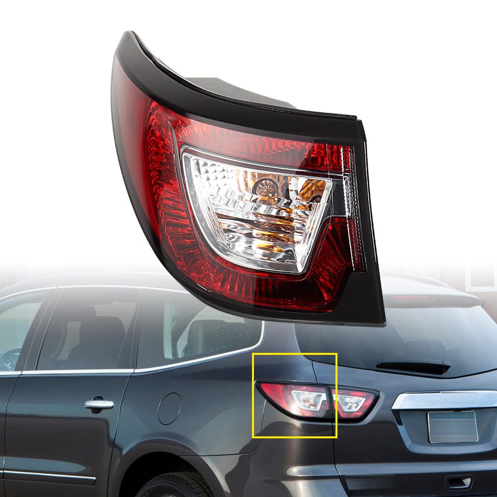 Astra Depot Left Taillight Assembly Replacement For 2013-2017 Chevrolet Traverse Brake Turn Signal Outer Tail Lamp Driver Side Gm2804112