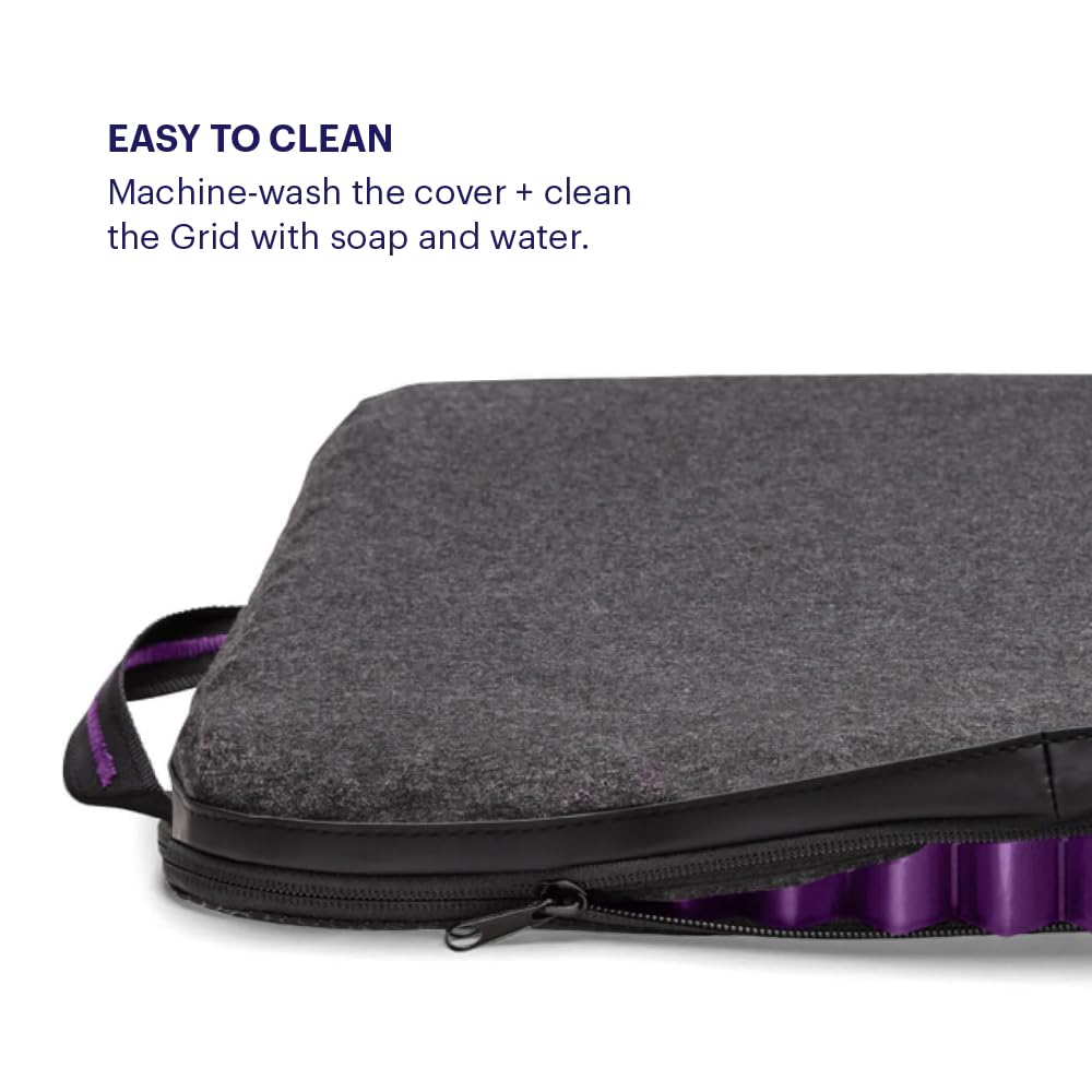 Purple Simply Seat Cushion - Pressure Reducing GelFlex Grid for Car Seats, Travel - Comfortable Support, Lightweight Design