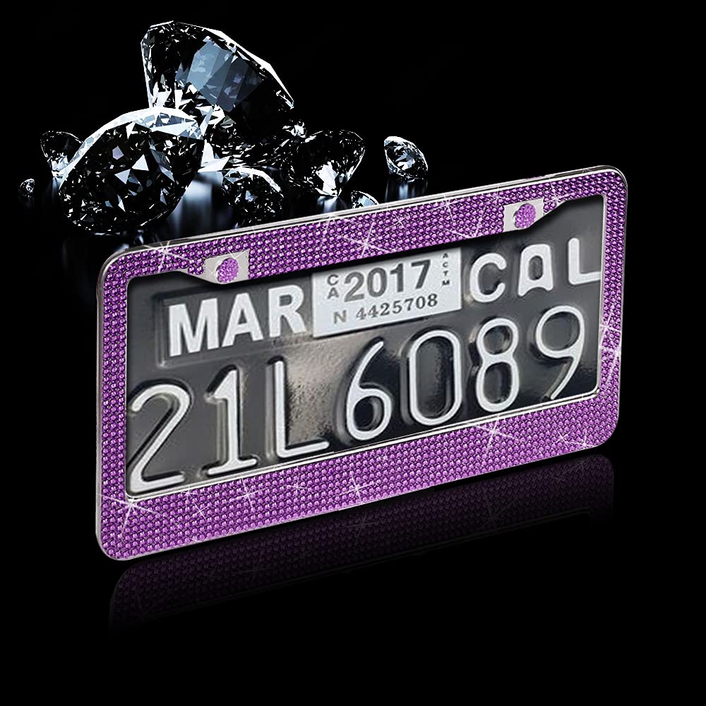 2 Pack Bling License Plate Frame