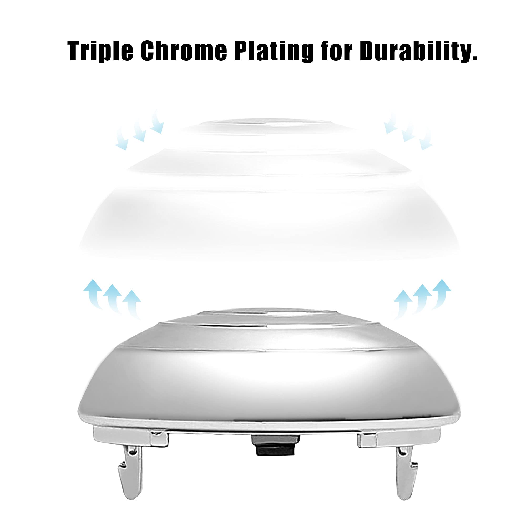 BASIKER Shifter Knob Chrome Cap for Ford F-150 2004-2005, OEM 4L3Z-7213-BA, Triple Chrome Plated, Durable ABS