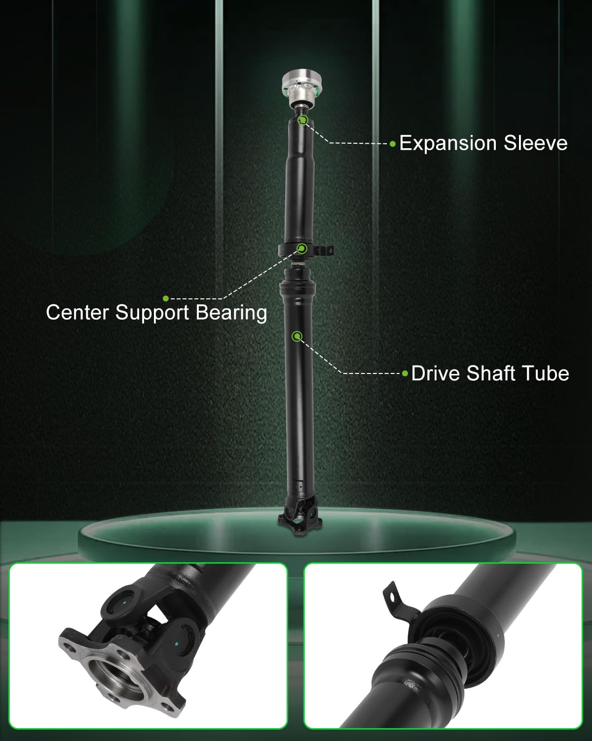 SCITOO Steel Rear Driveshaft Assembly for Land Rover Range Rover Sport 2006-2013, 46.125", Adjustable, Beaded Material