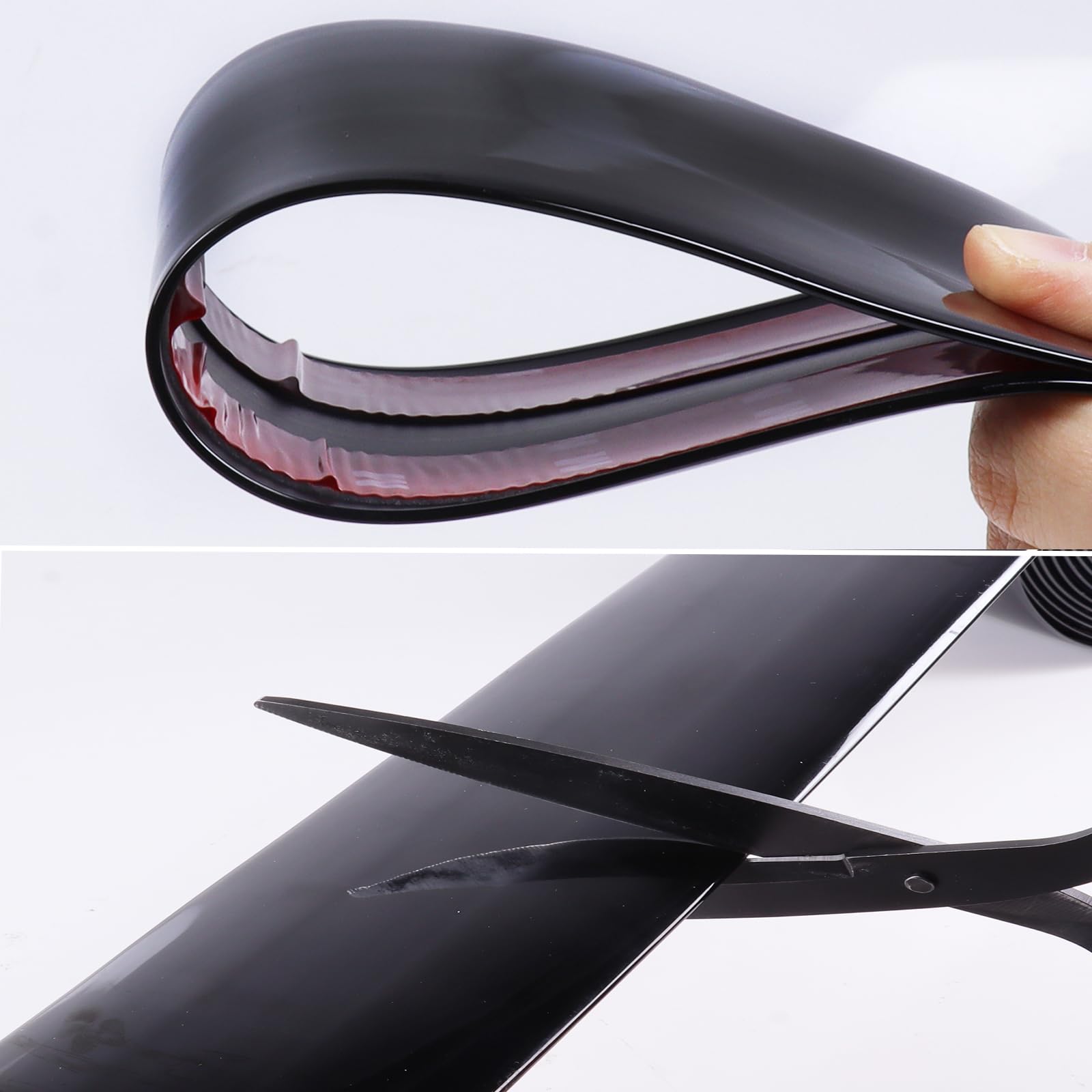 Sbwlkj 25Ft Automotive Trim Molding Glossy Black 1-9/16''(40Mm) Heavy Duty Car Side Moldings(Self Adhesive) Uv-Protected Scratch