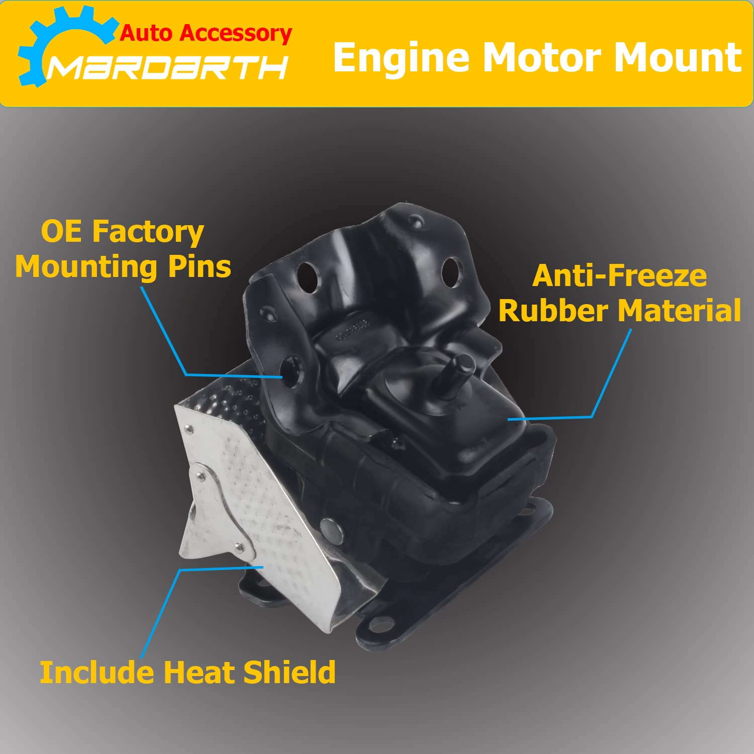 15854941 Engine Motor Mount Compatible With Fits 2007-2014 Tahoe Silverado Suburban Avalanche Sierra Yukon Escalade A5365Hy 15854939, Right And Left 2Pcs