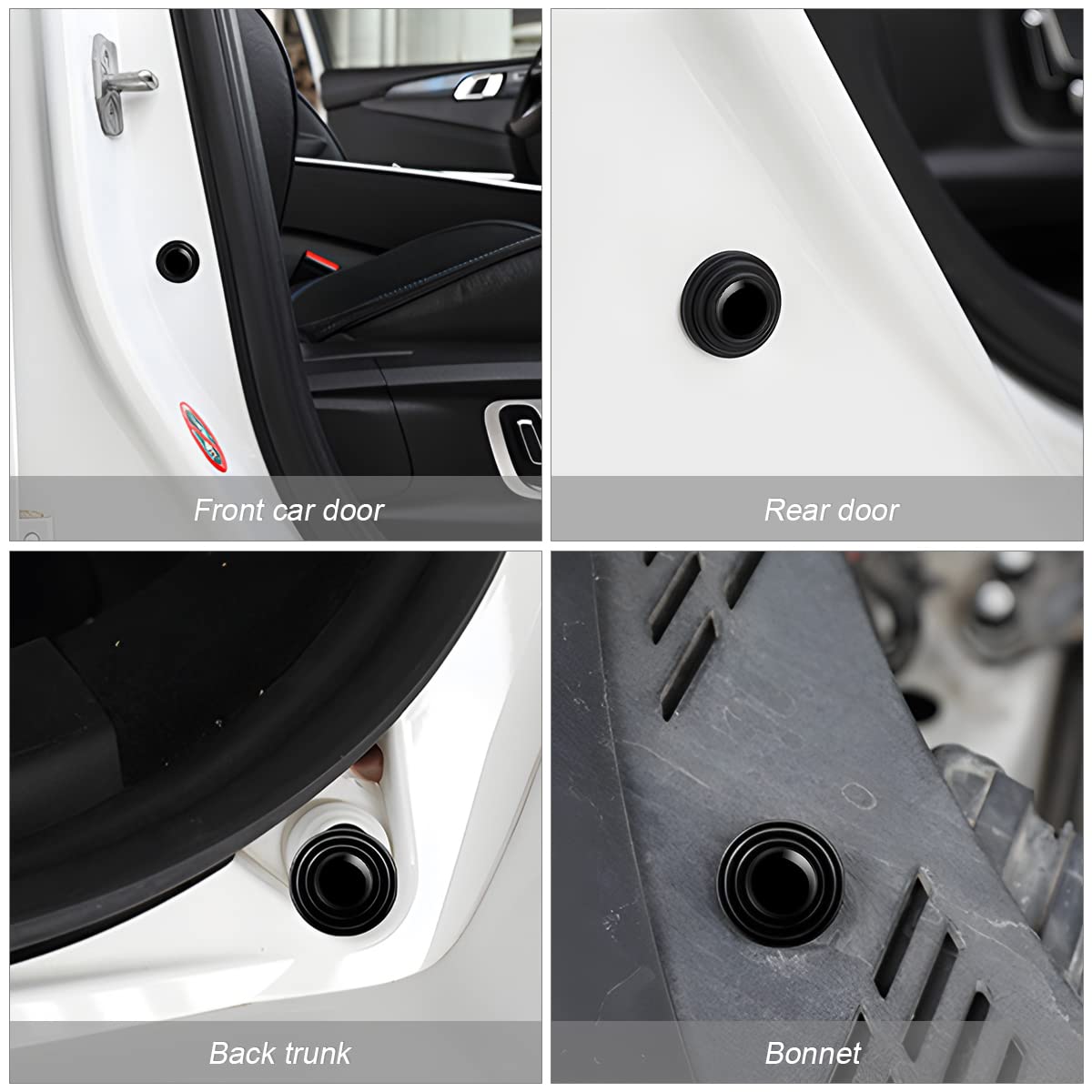30Pcs Car Door Shock Absorber, Soundproof Stickers For Door Edge Guard Bumper, Luminous Shock-Absorbing Gasket Cushion, Anti-Col