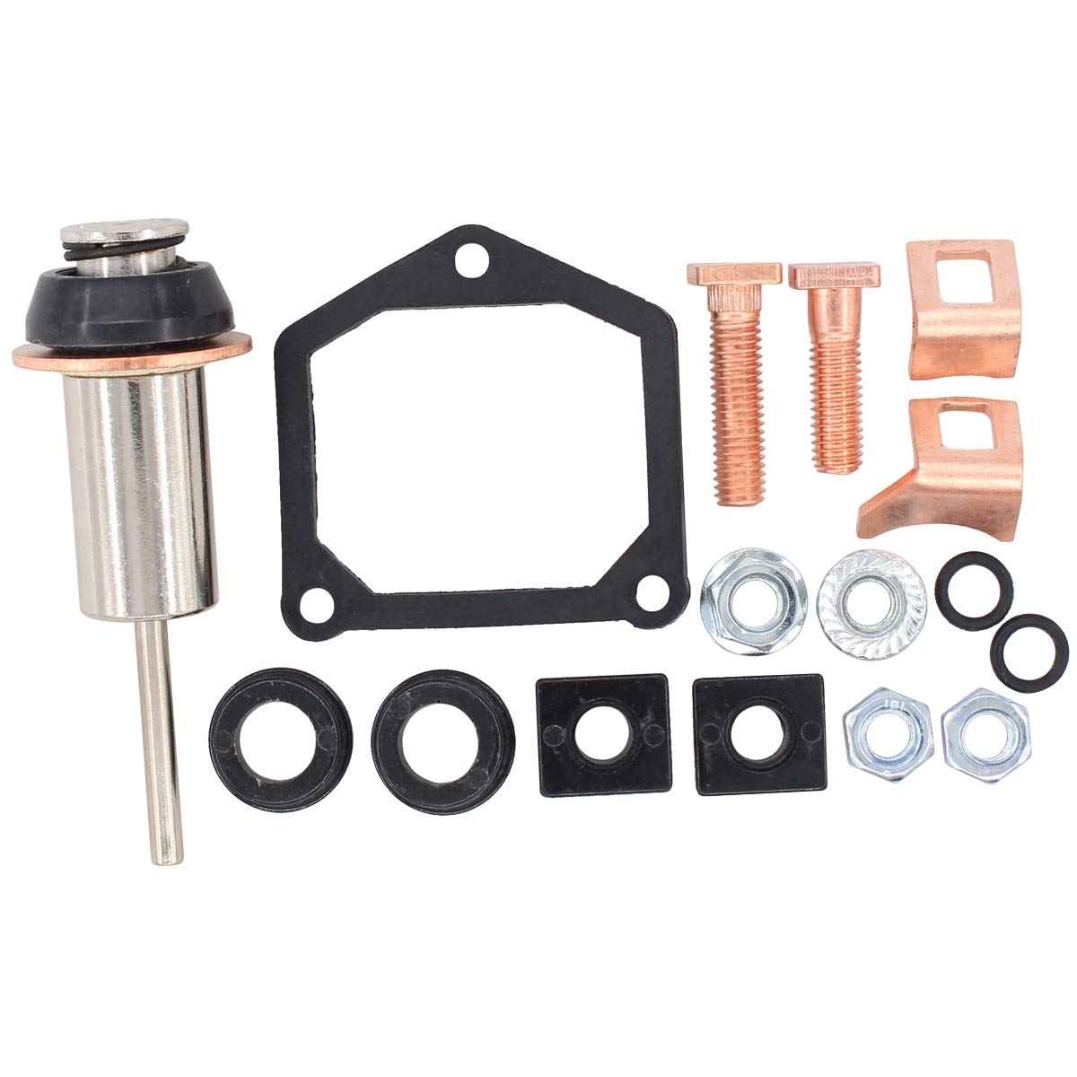 Motoku Starter Solenoid Rebuild Repair Kit Plunger Spring Contact For Dyna Electra Glide Fatboy Heritage Softail Springer Road K