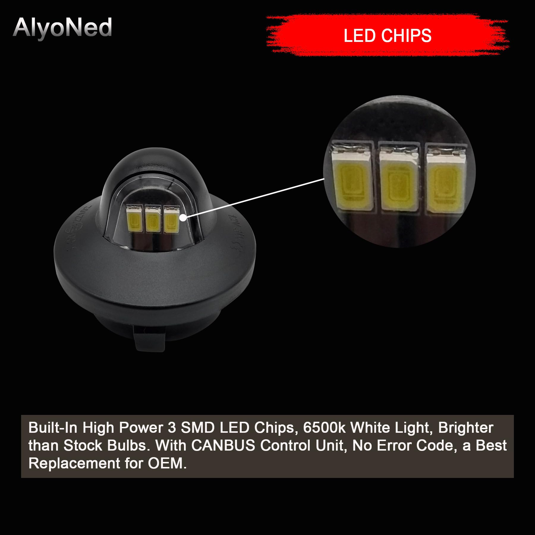 Alyoned Led License Plate Lights Tag Lamp Assembly Compatible With Ford F-150 F-250 F-350 F-450 F-550 Super Duty Explorer Expedi