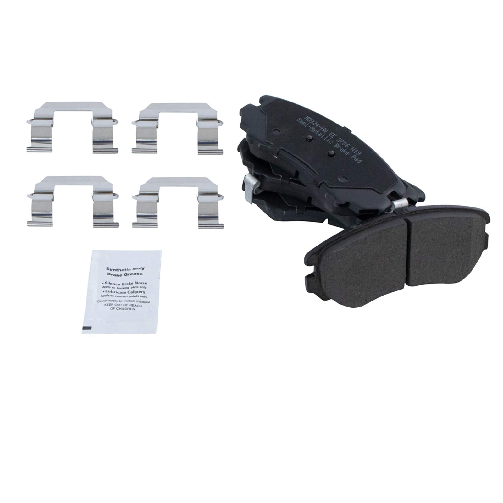 Trq Front Brake Pad & Rotor Kit Brake Pads Brake Rotor Semi-Metallic Compatible With 2010-2011 Kia Soul