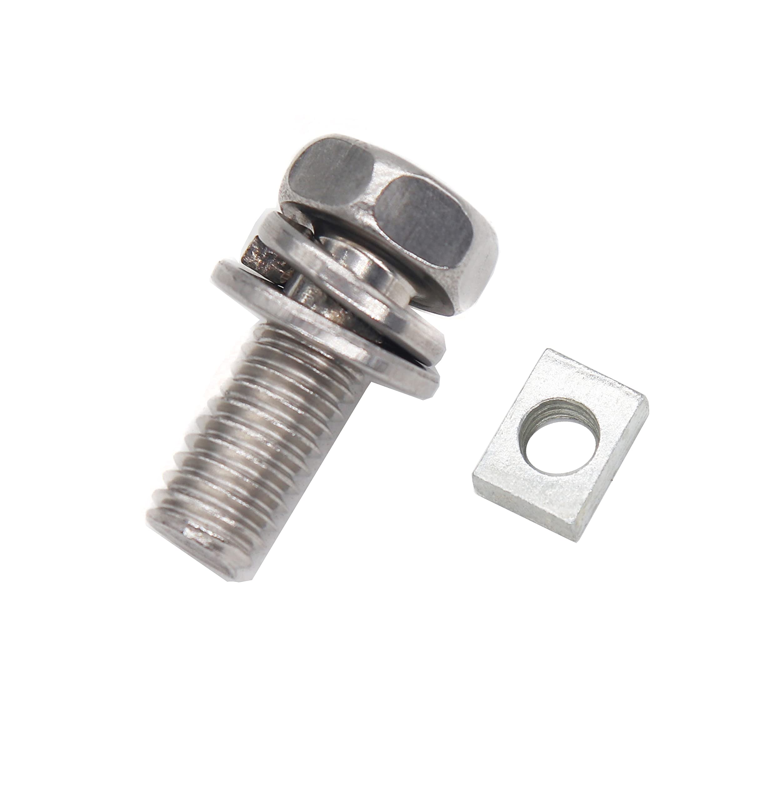 binifiMux Battery Bolts and Nuts, M5 x 10mm ATV Battery Terminal Bolts, Stainless Steel M5 Bolts for Motorcycle, Boat, E-Bike, E