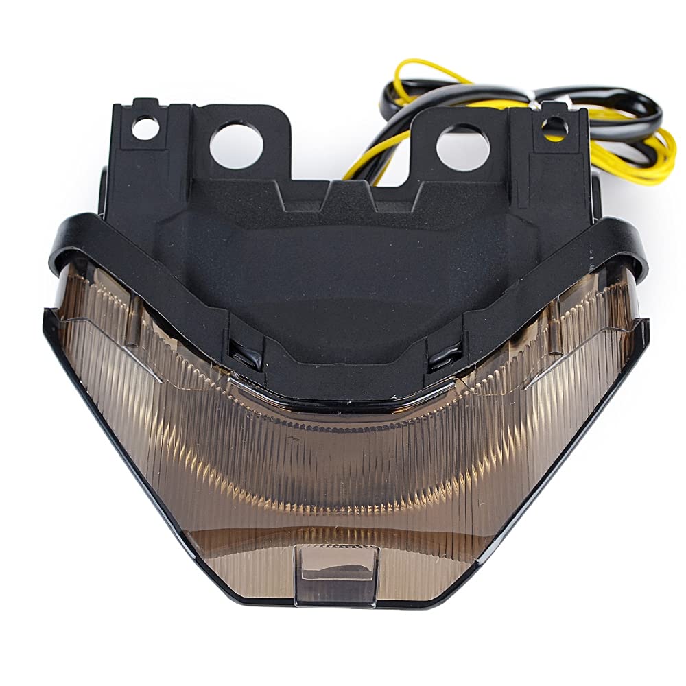 MZS Motorcycle Tail Light & LED Turn Signal Blinker - Compatible with MT07, FZ07, R3, R25, MT-03, MT-25 - Smoke Color