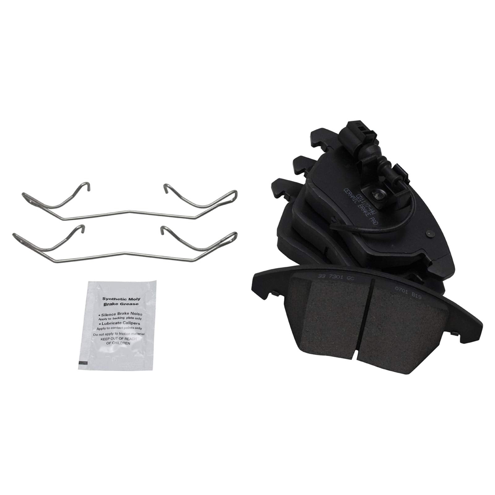 Trq Front Brake Pad & Rotor Kit Brake Pads Brake Rotor Ceramic Compatible With 2013 Volkswagen Cc