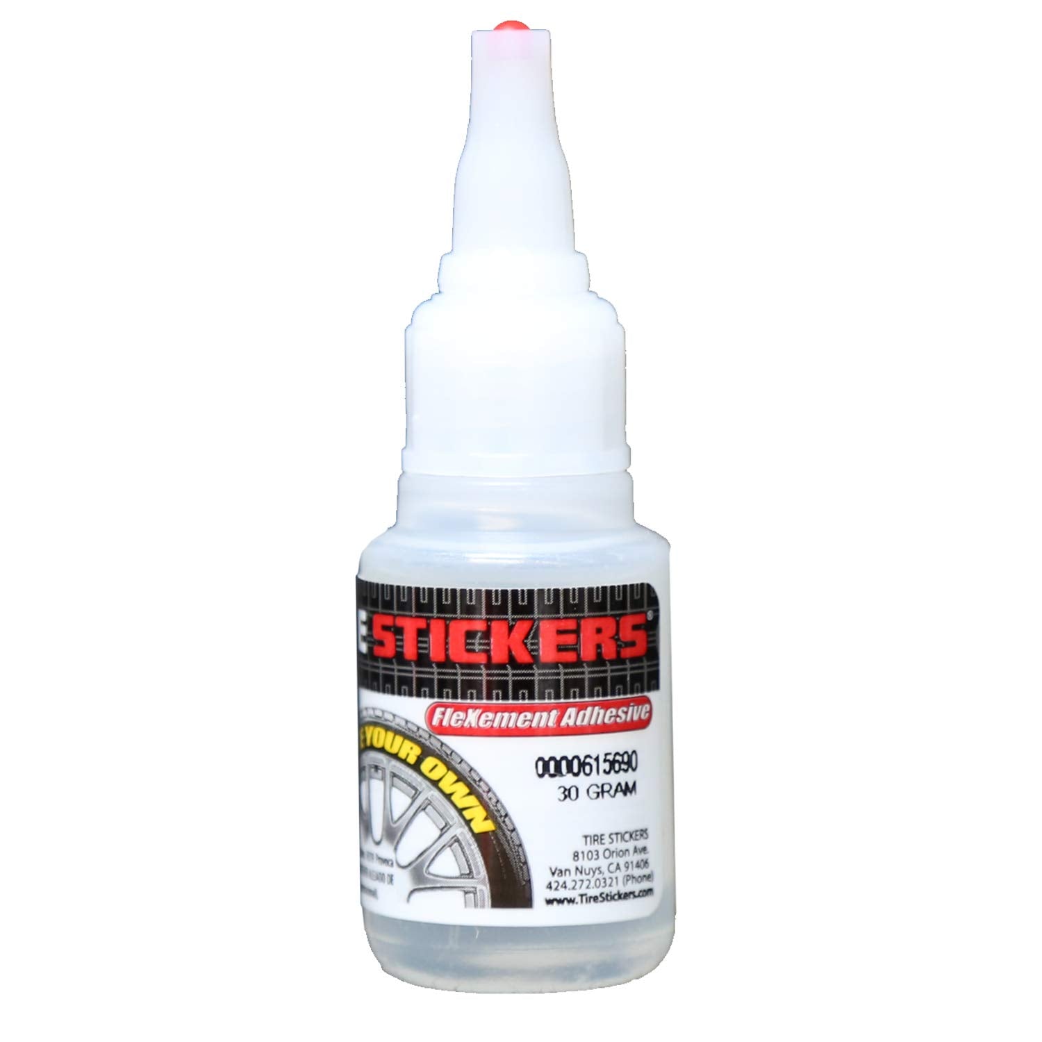 Tire Stickers FleXement Tire Lettering Adhesive Glue - 20gm, Clear Rubber