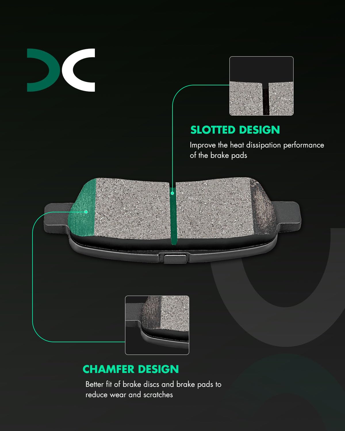 Scitoo D905 Rear Ceramic Brake Pads Sets Fit For Infiniti Ex35 Ex37 Fx35 Fx37 Fx45 G25 G35 G37 M35 M35H M37 M45 M56 Q40 Q50 Q60