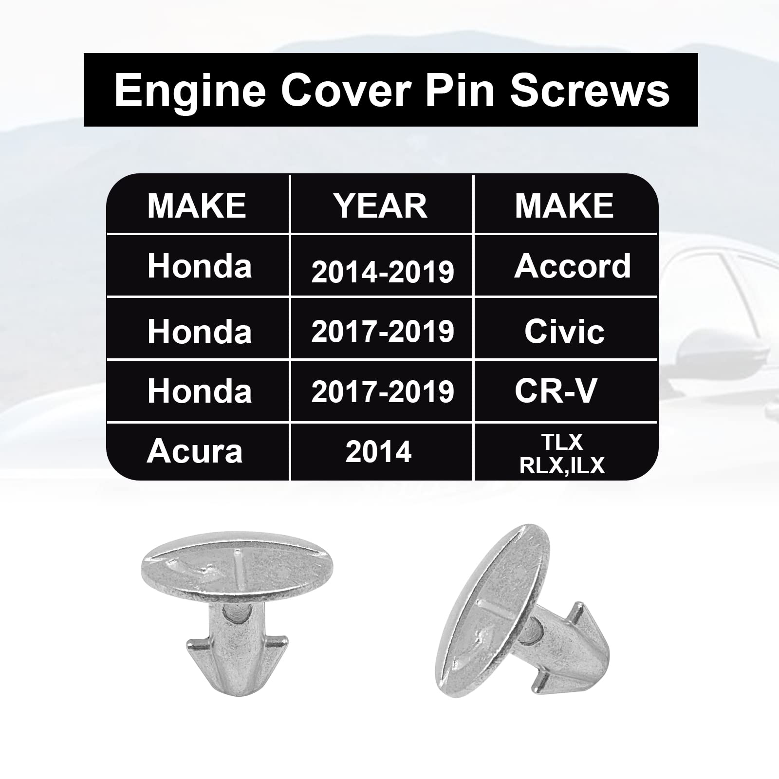 Lower Engine Cover Bolt Pin Screws, Radiator Engine Access Cover Pin and Lower Cover Bolt Lower Engine Cover Pin Screw Compatibl