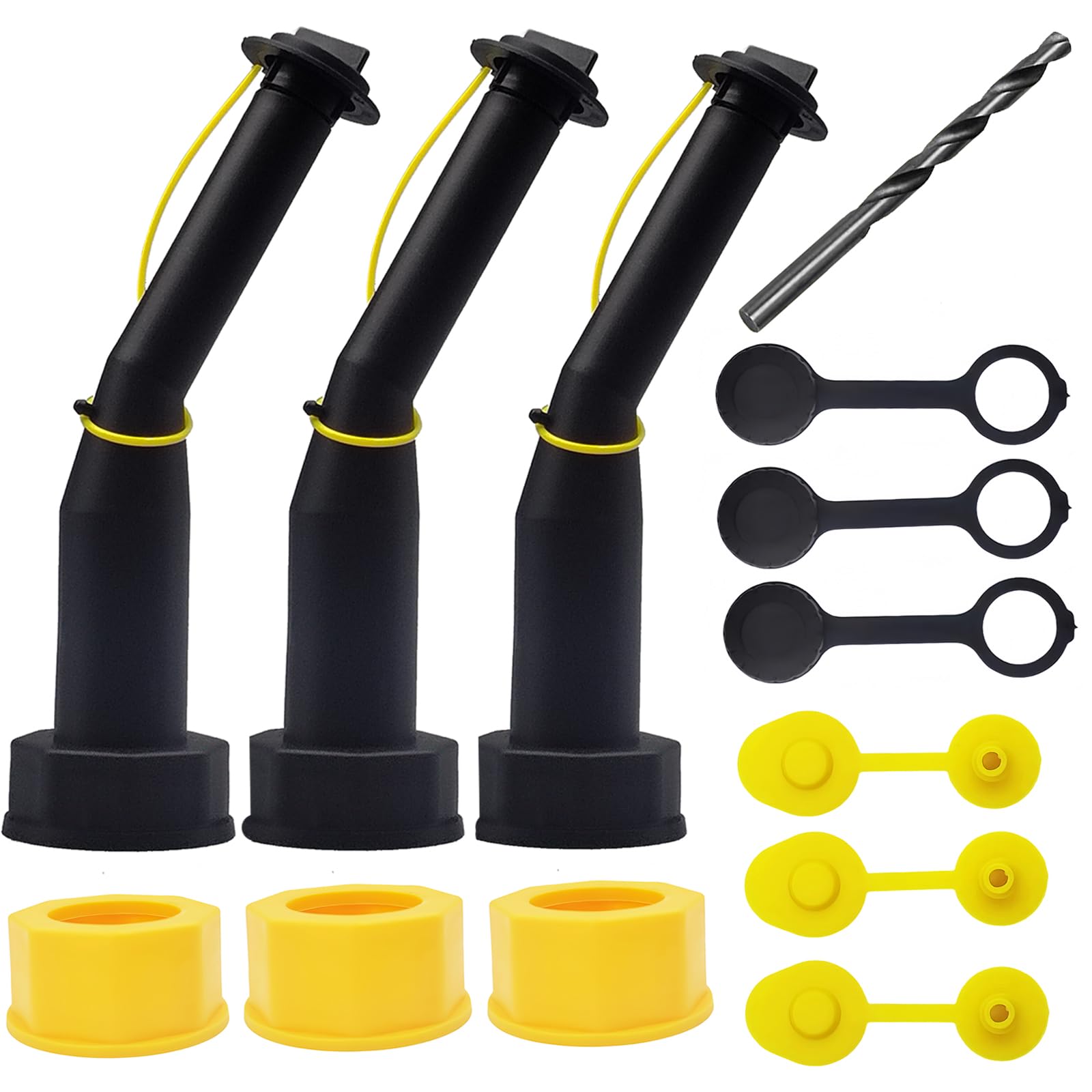 Gas Can Spout Replacement Universal Kit Leakproof Angle Nozzles Gasket Filter Screen Vent Cap Drill Bit For Old Style Gas Can Co