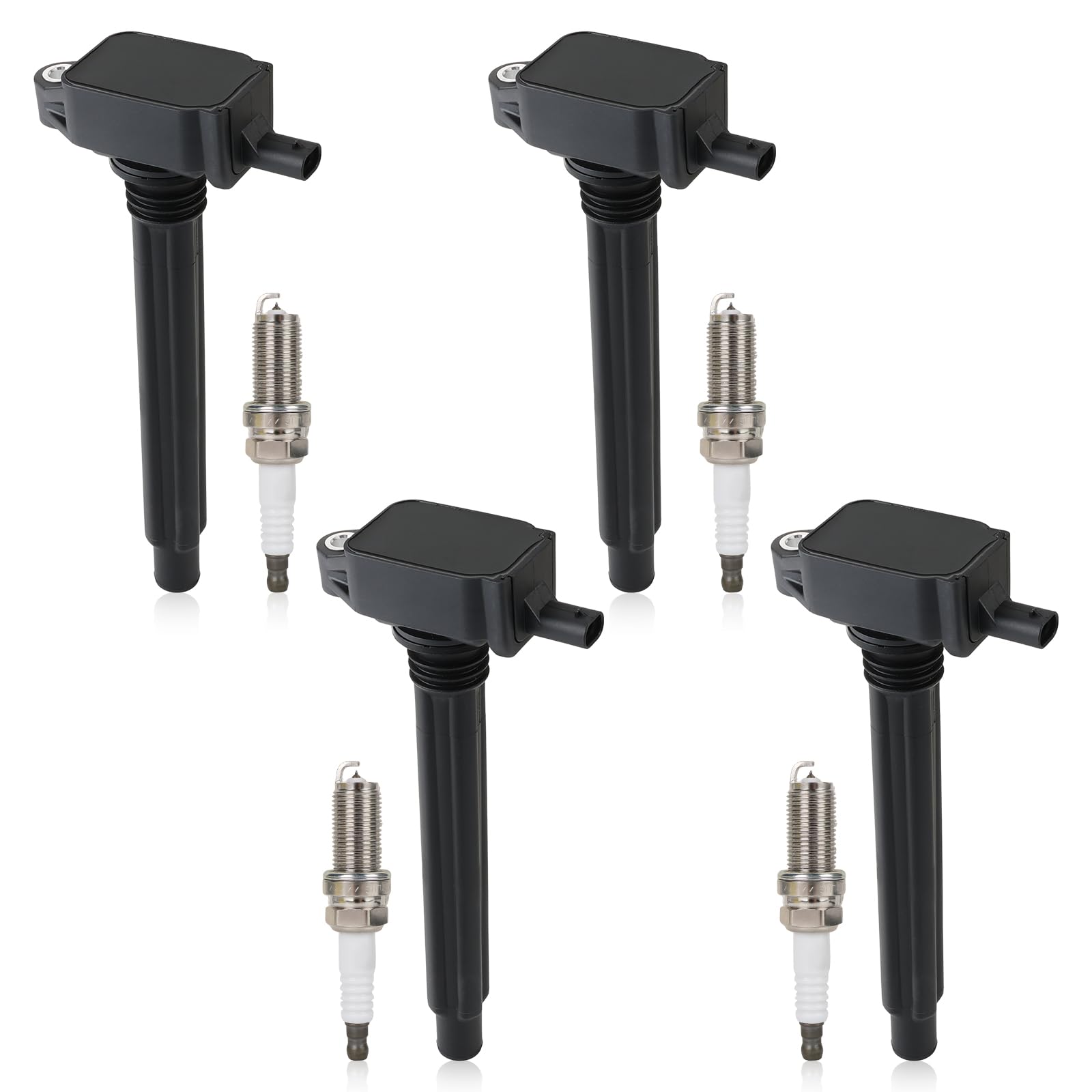 JDMON Ignition Coil Pack Spark Plugs Compatible with Chrysler 200 Dodge Dart Fiat 500X Ram ProMaste Jeep Cherokee Renegade 2014-