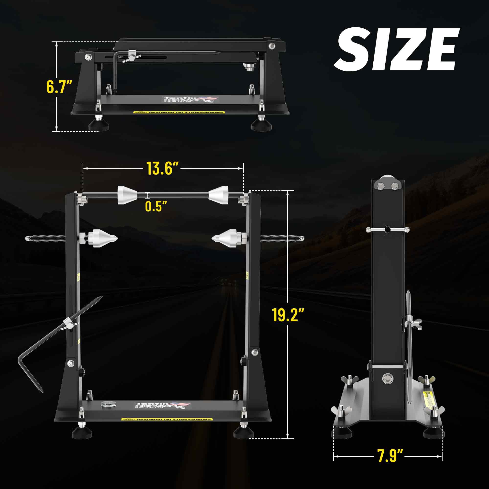 Tanfix Heavy-Duty Motorcycle Wheel Balance Stand for Static & Dynamic Tire Alignment - Single-Axle Balancer for Sport & Dirt Bikes