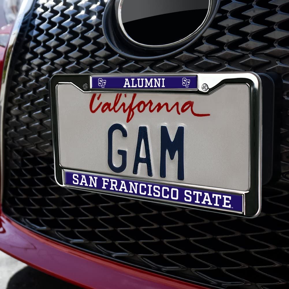 San Francisco State Alumni Logo Full Size Standard License Plate Metal Frame