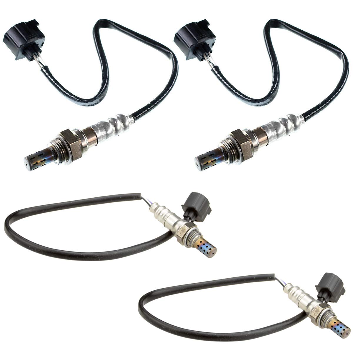 Set of 4 Upstream and Downstream O2 Oxygen Sensor Replacement for Jeep Wrangler JK Series 2007-2009 V6 3.8L Only