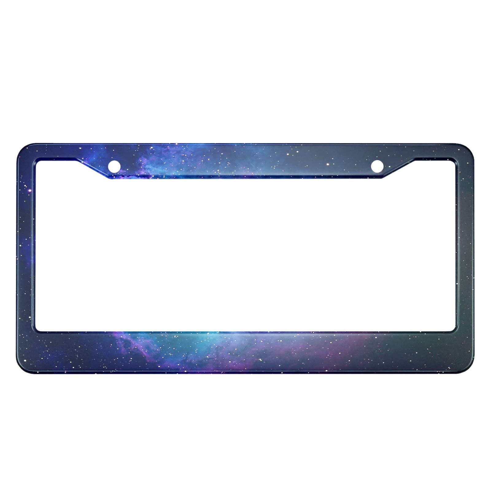 HOSNYE Starry Sky License Plate Frame Milky Way Beautiful Milky Way at Nigh Metal License Plate Cover Front Plates Frames Car Ta