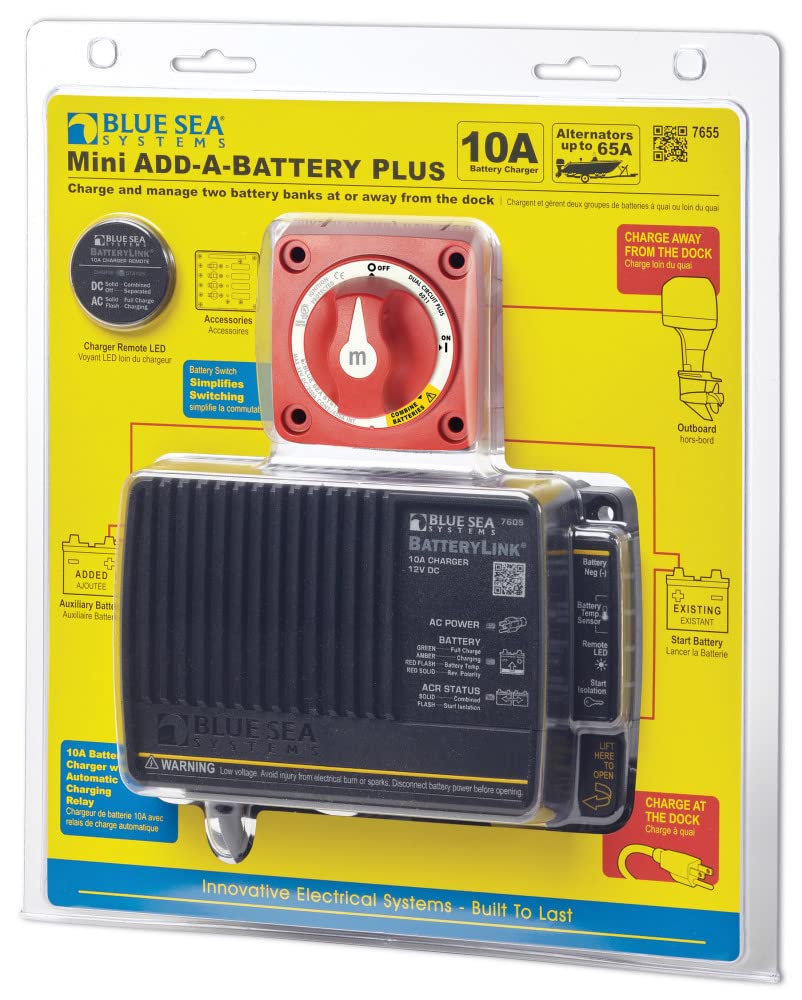 Blue Sea Systems Add-A-Battery Kit, 12V, Beige, Plastic, Model 7655-BSS