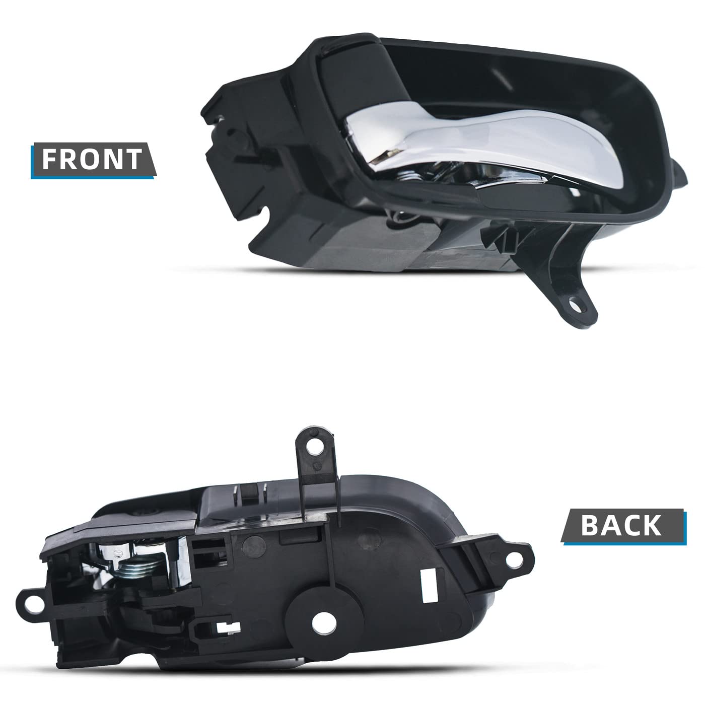 Deal Auto Electric Parts New 1Pc Driver Left Side Black Base Chrome Lever Interior Door Handle Compatible With 13-18 Altima 4-Door Sedan 13-20 Pathfinder 15 Armada 15-20 Titan/Titan Xd/Murano