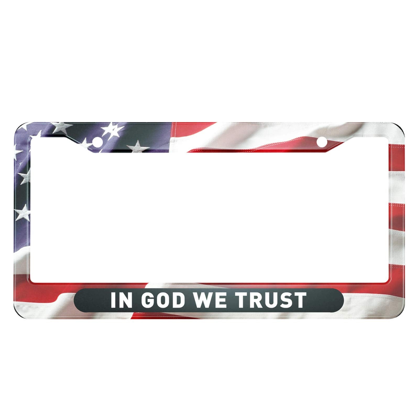 HOSNYE American Flag License Plate Frame in God We Trust Metal License Plate Cover Front Plates Frames Car Tag Frame for Women M
