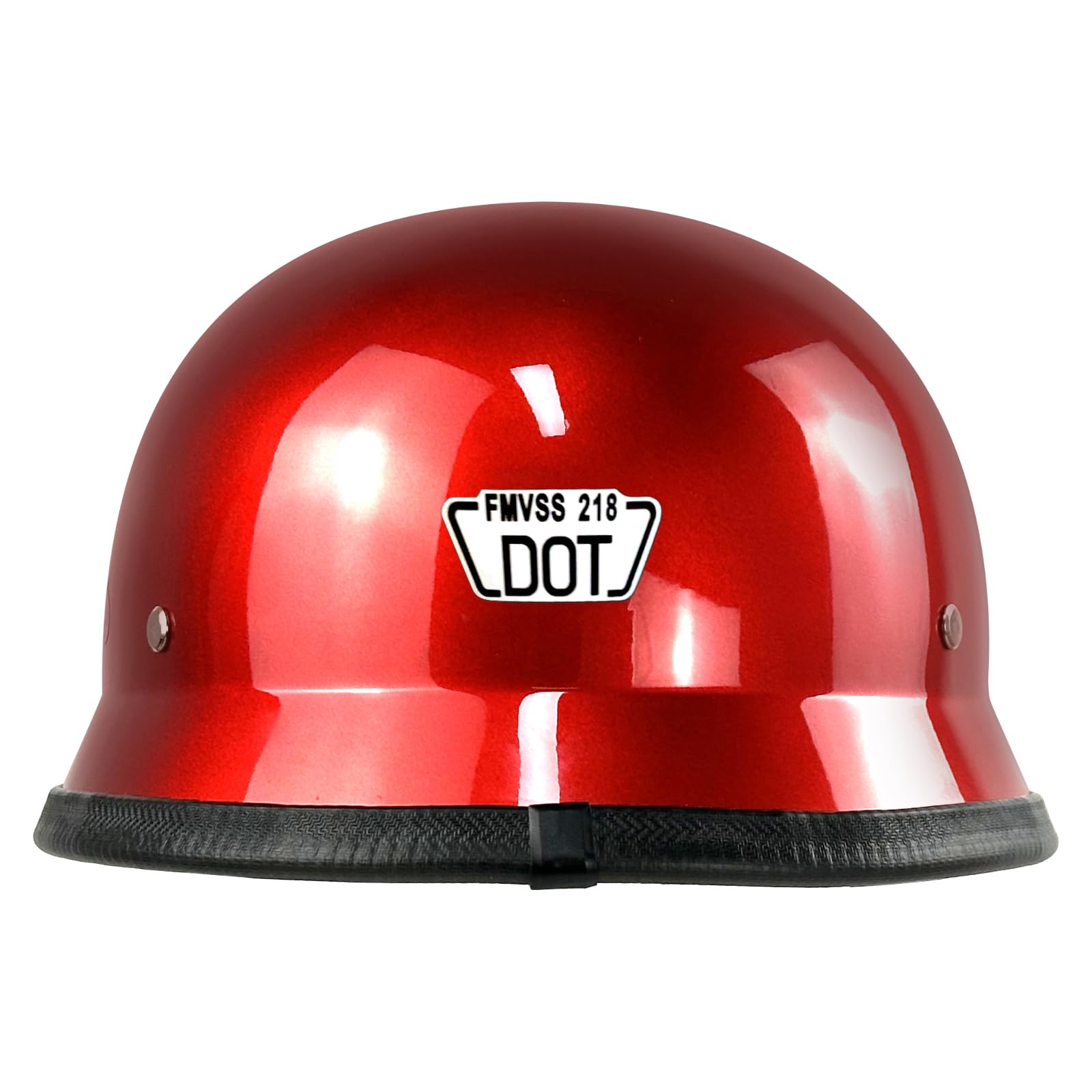 SanQing German Style Half Helmet, DOT Approved, ABS, Medium, Red, Model WLT-307 for Motorcycle and Scooter Riders