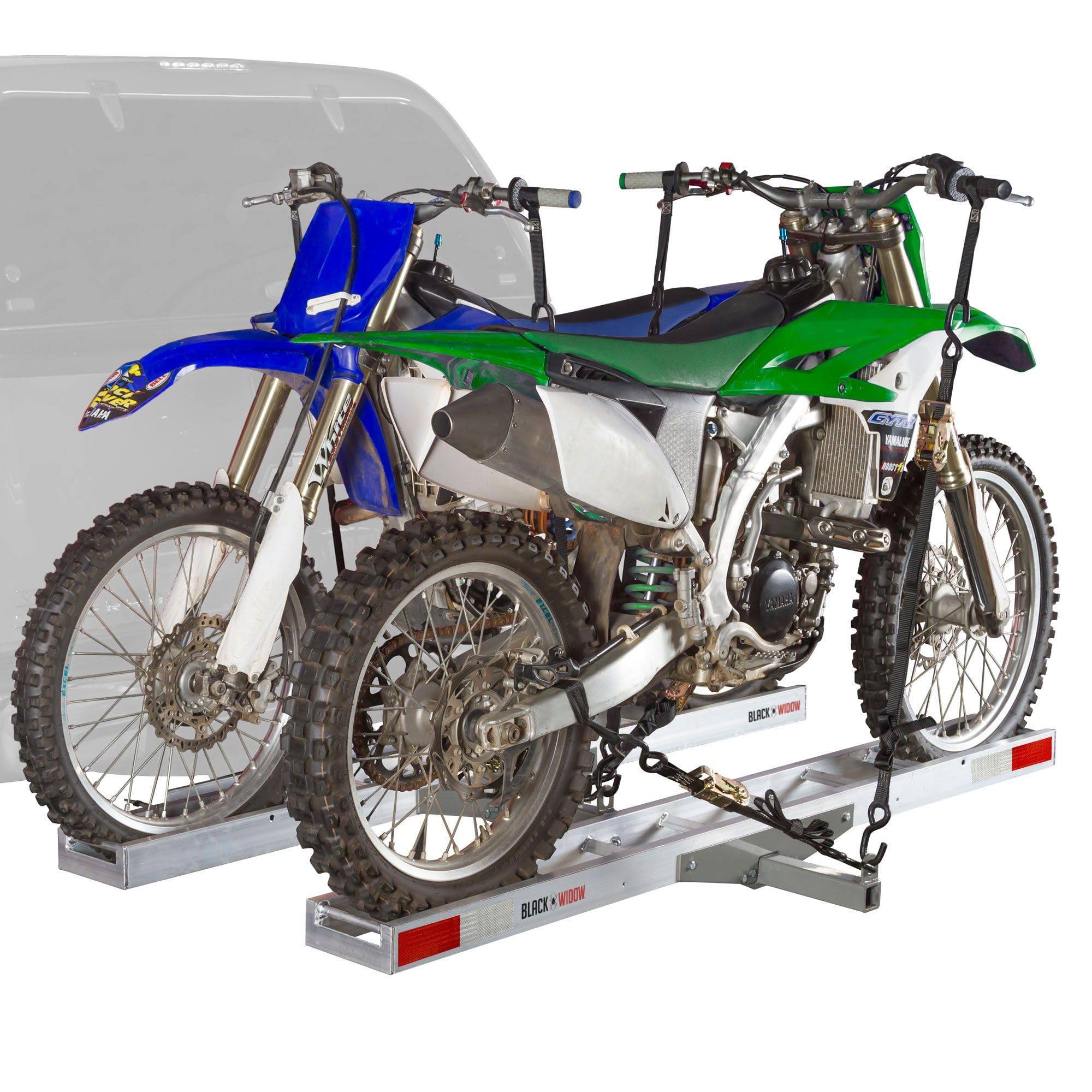 Rage Powersports Black Widow Amc-600-2 Aluminum Double Motorcycle And Dirt Bike Carrier