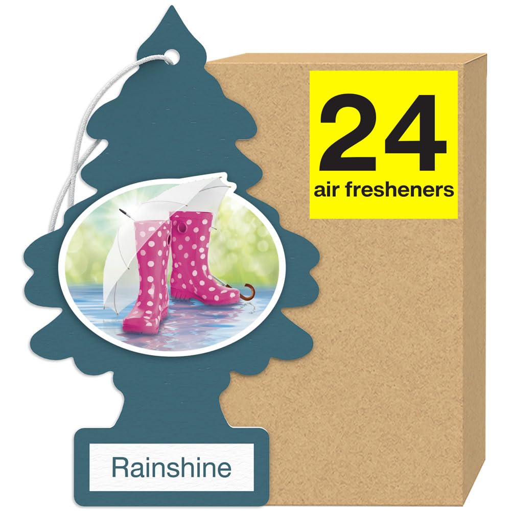 Little Air Fresheners Car Air Freshener. Hanging Tree Provides Long Lasting Scent For Auto Or Home. Rainshine, 24 Air Fresheners