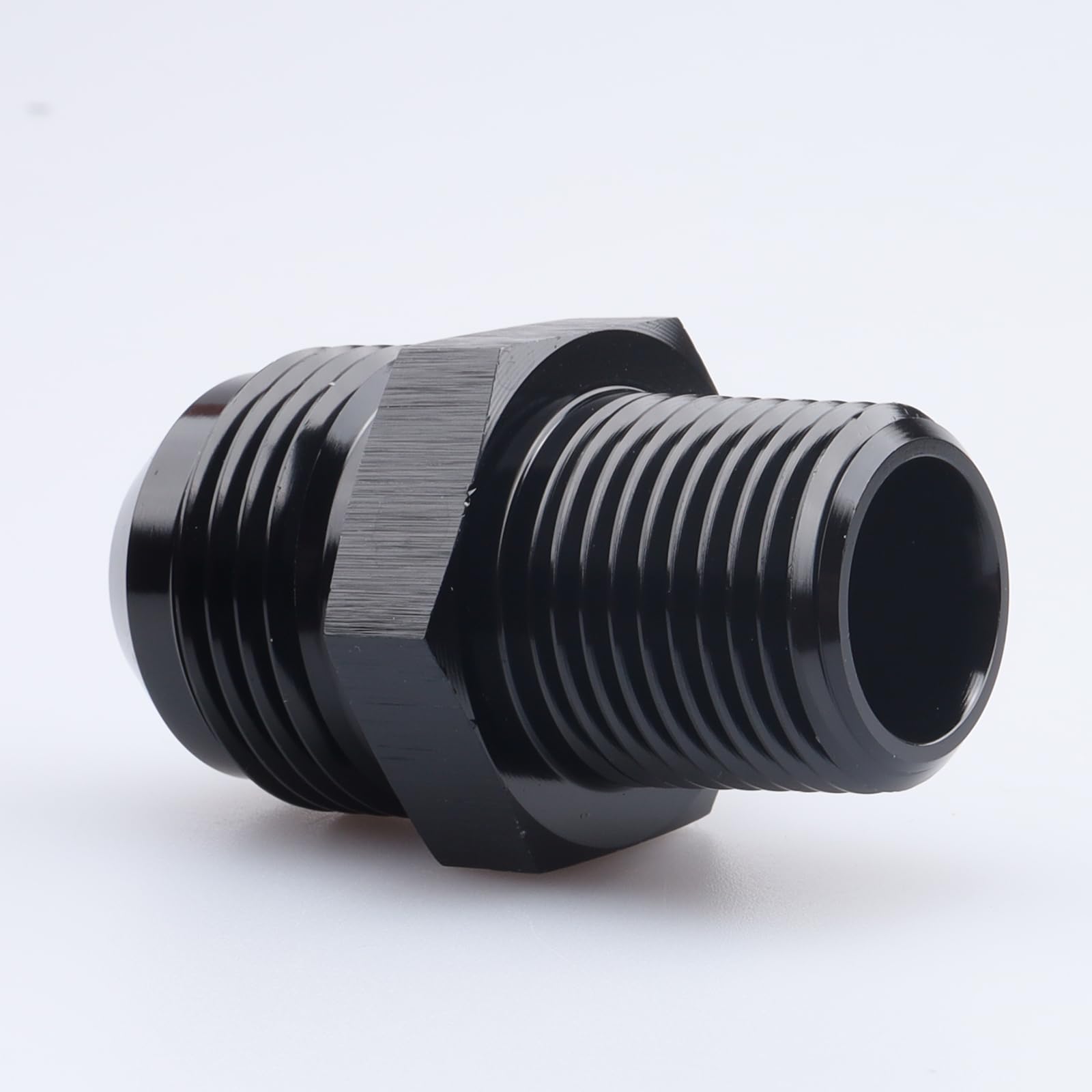Ac Performance Male 1/2'' Npt To -12 An Flare Adapter Straight Aluminum Black