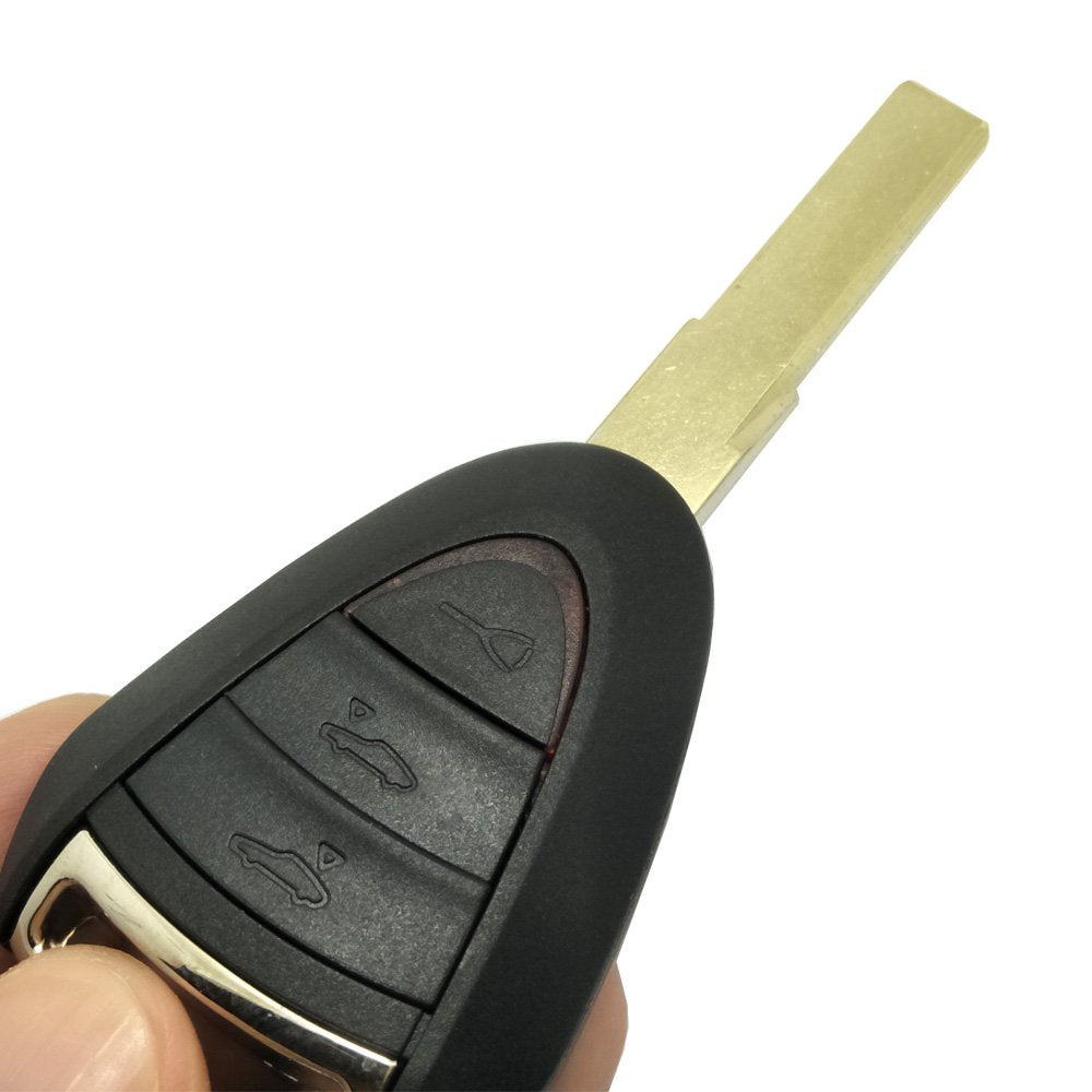 3 Buttons Replacement Key Fob Cover Case Fit For Porsche 911 Cayman Boxster Carrera Gt Remote Key Fob Shell (3Buttons)