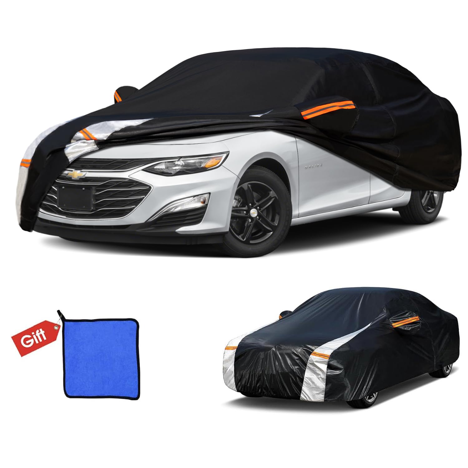 Car Cover For Chevrolet Malibu (1997-2025) All-Weather Outdoor Waterproof Rain Snow Uv Sun Protector Full Exterior Weatherproof.