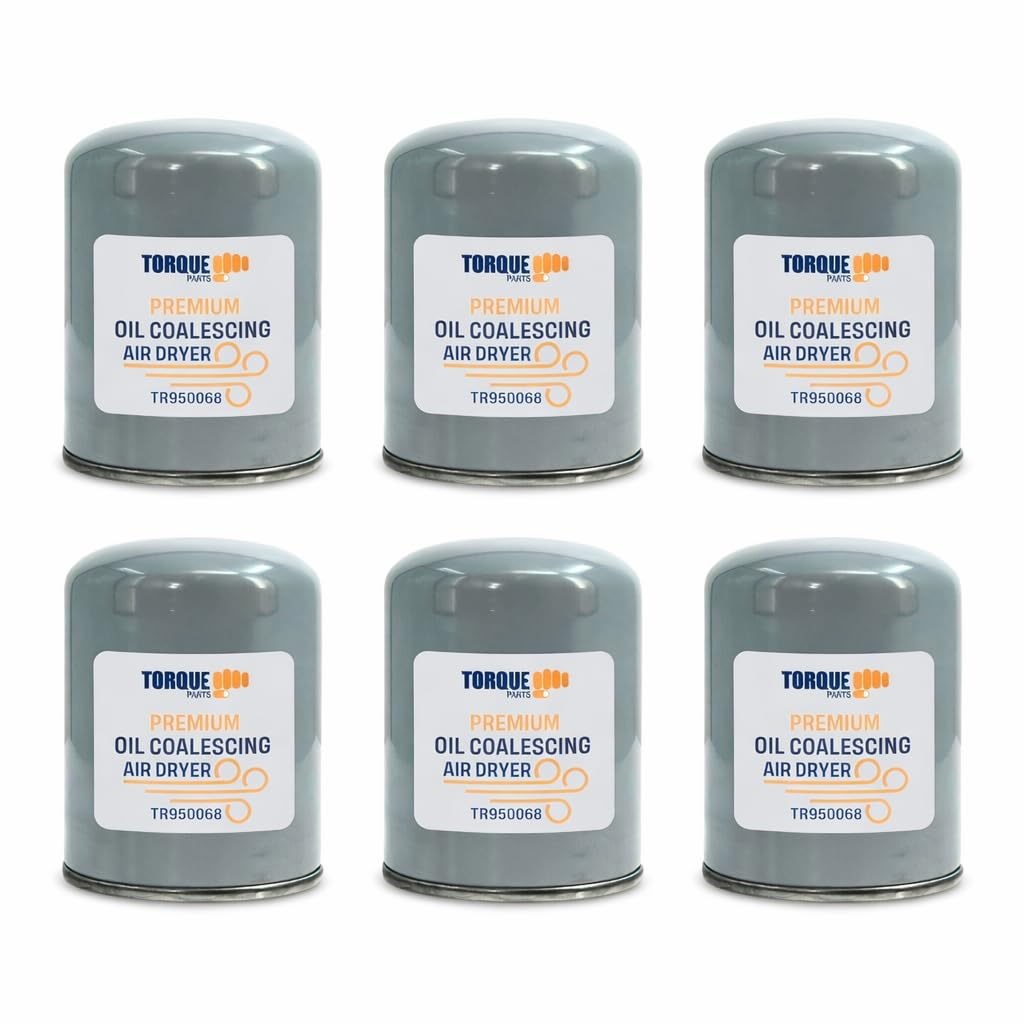 TORQUE 6 Pack R950068a Oil Coalescing Air Dryer Cartridge for Wabco SS1200, SSTWIN, HP, Bendix AD-SP and AD-IS Air Dryers Replac
