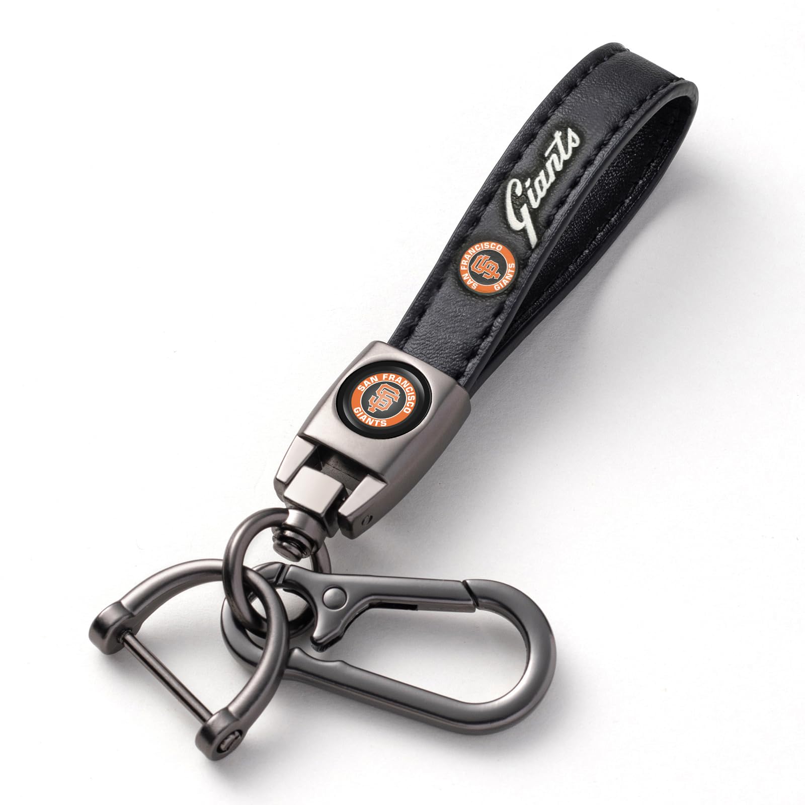 EMIJOY Car Keychain Keyring for S.F Giant Baseball Fans,San Fransisco Giant Accessories Women/Mens Keychains for Vehicles,Leath