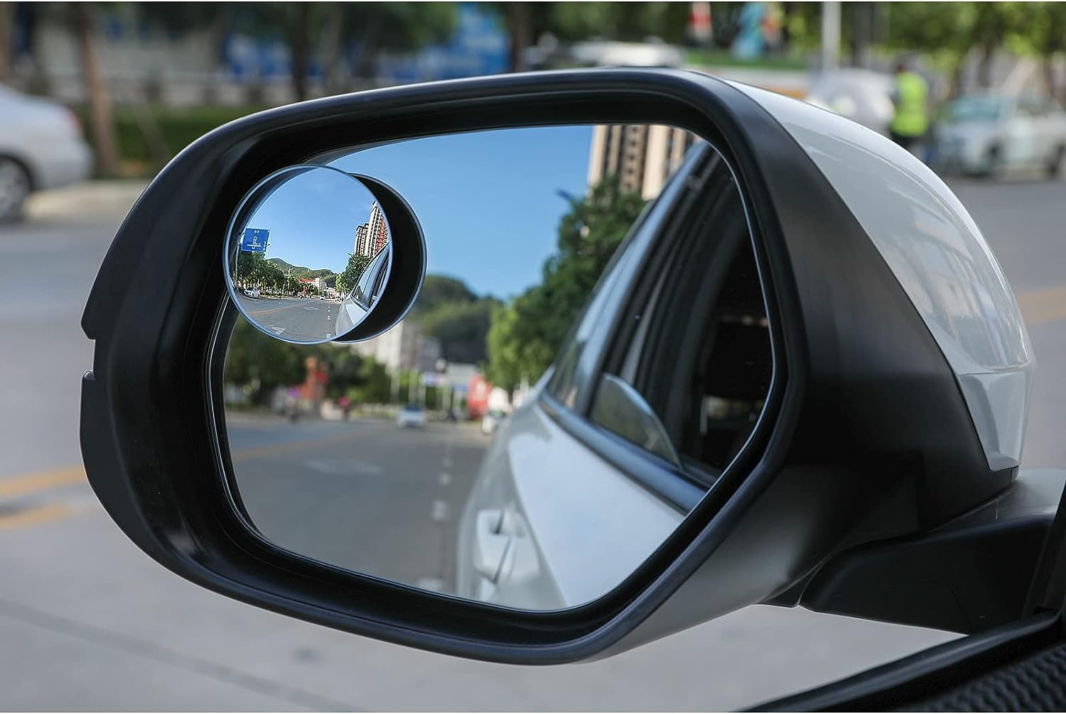 Livtee Blind Spot Mirror, 2 Round Hd Glass Frameless Convex Rear View Mirrors Exterior Accessories With Wide Angle Adjustable Stick For Car Suv And Trucks, Pack Of 2
