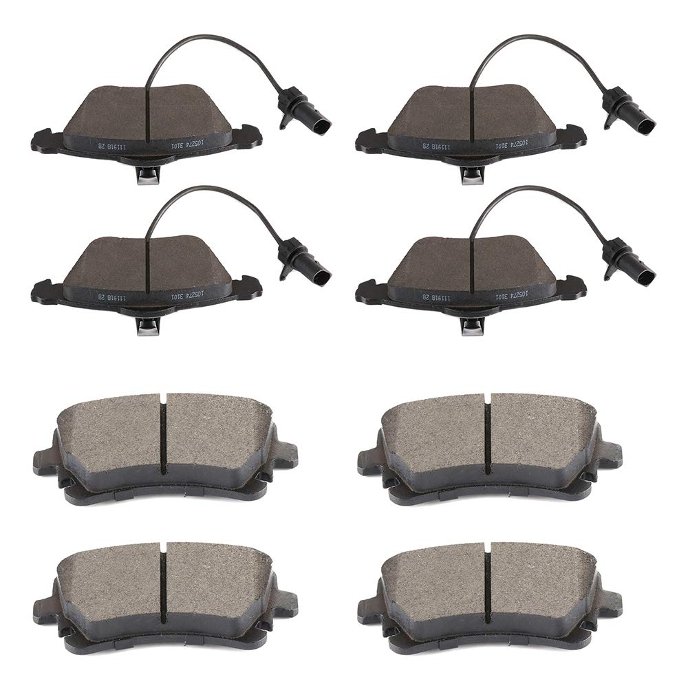 Cciyu D1111 D1018 Front & Rear Professional Ceramic Brake Pads Set Fit For 2005-2011 For Audi A6 Quattro,2004-2009 For Audi S4