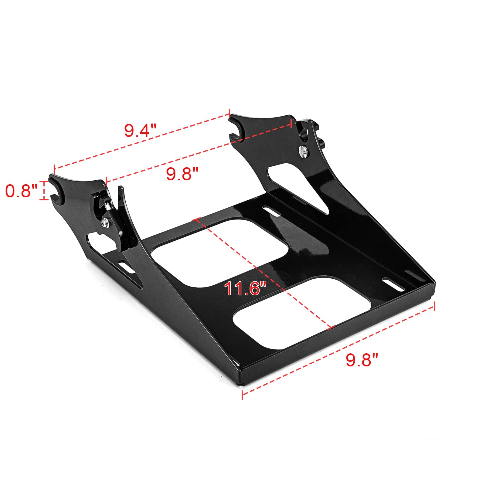 WeiSen Luggage Rack Two-Up Tour Pack Pak Mount Quick-Detach Compatible with 2014-2024 Harley Touring Road King Electra Road Stre