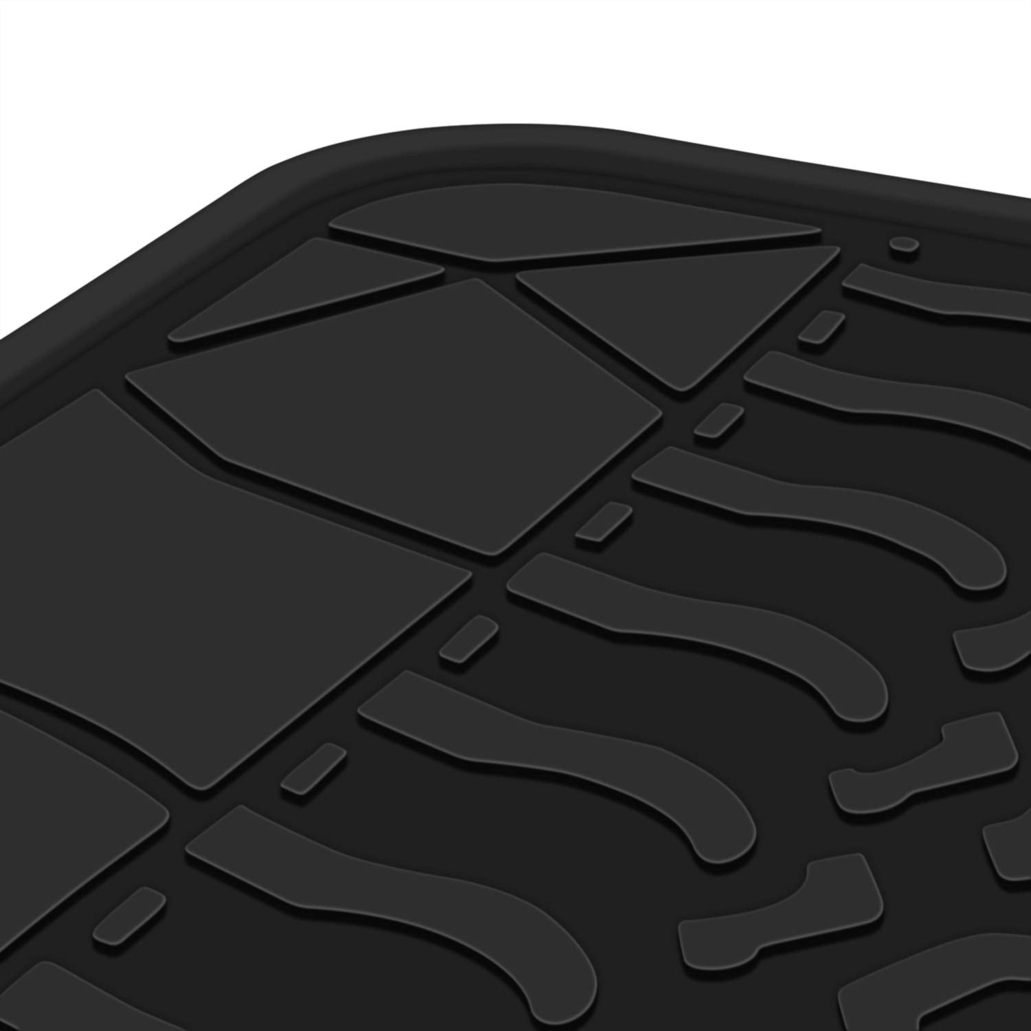 San Auto Cargo Liners Custom Fit For Jeep Wrangler Jl 4X4 Door Sahara Rubicon 2018 2019 2020 2021 2022 2023 2024 Trunk Mats Rubber All Weather With Subwoofer Heavy Duty Odorless - Not Fit 4Xe