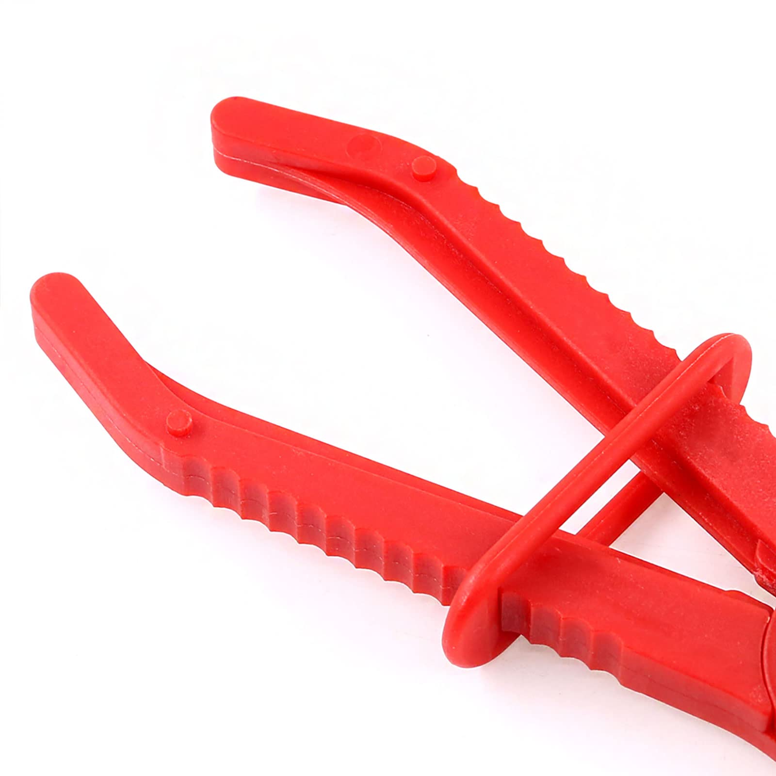 Swpeet 6Pcs Red Line Clamps Flexible Hose Clamps Pliers Kit, Hose Pinch Off Pliers Set Line Clamps For Brake Hoses, Fuel Hoses,
