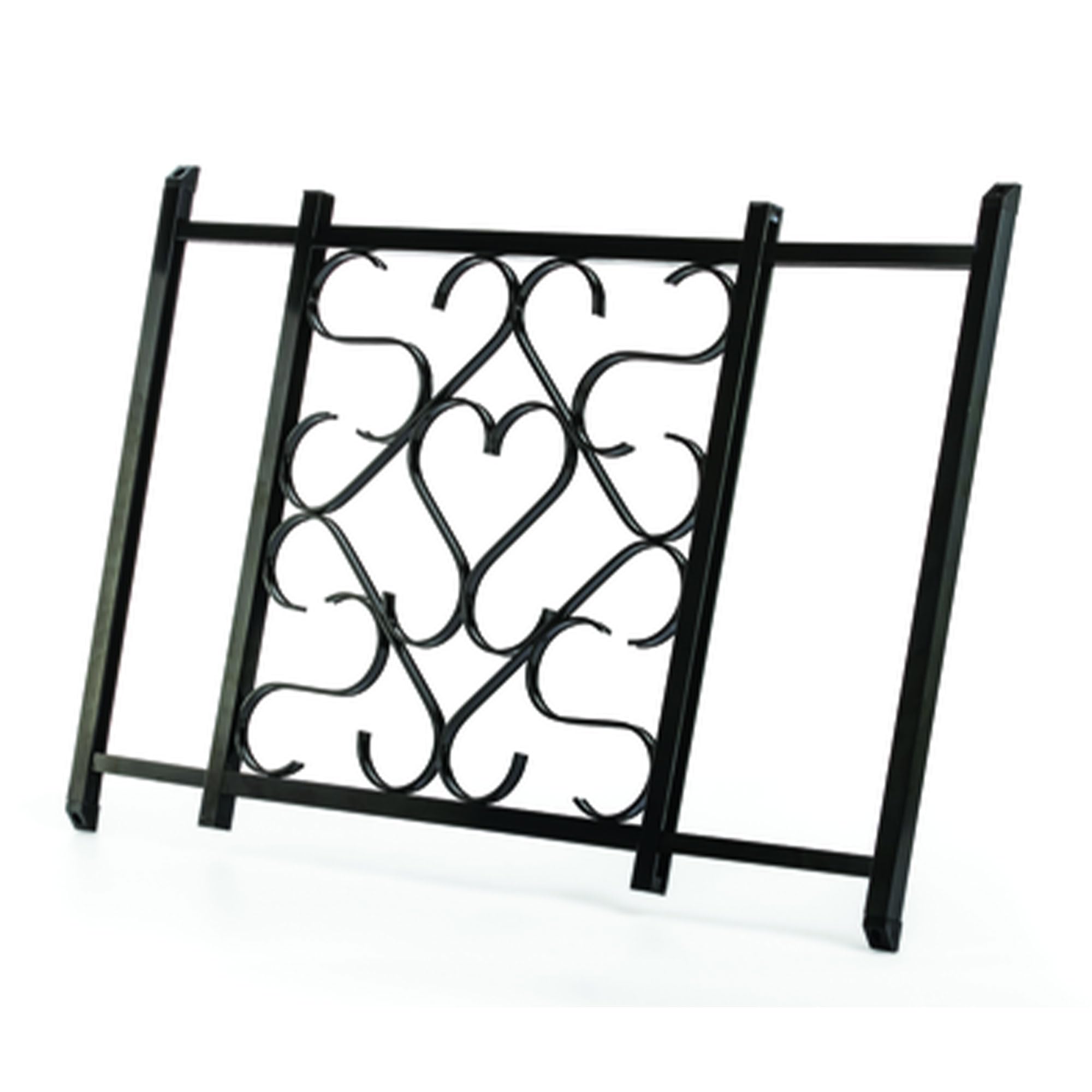 Camco Aluminum Deluxe Screen Door Grille Adjustable Up To 20 to 32 Inches Durable and Stylish Protection for Your Camper/RV, Bla