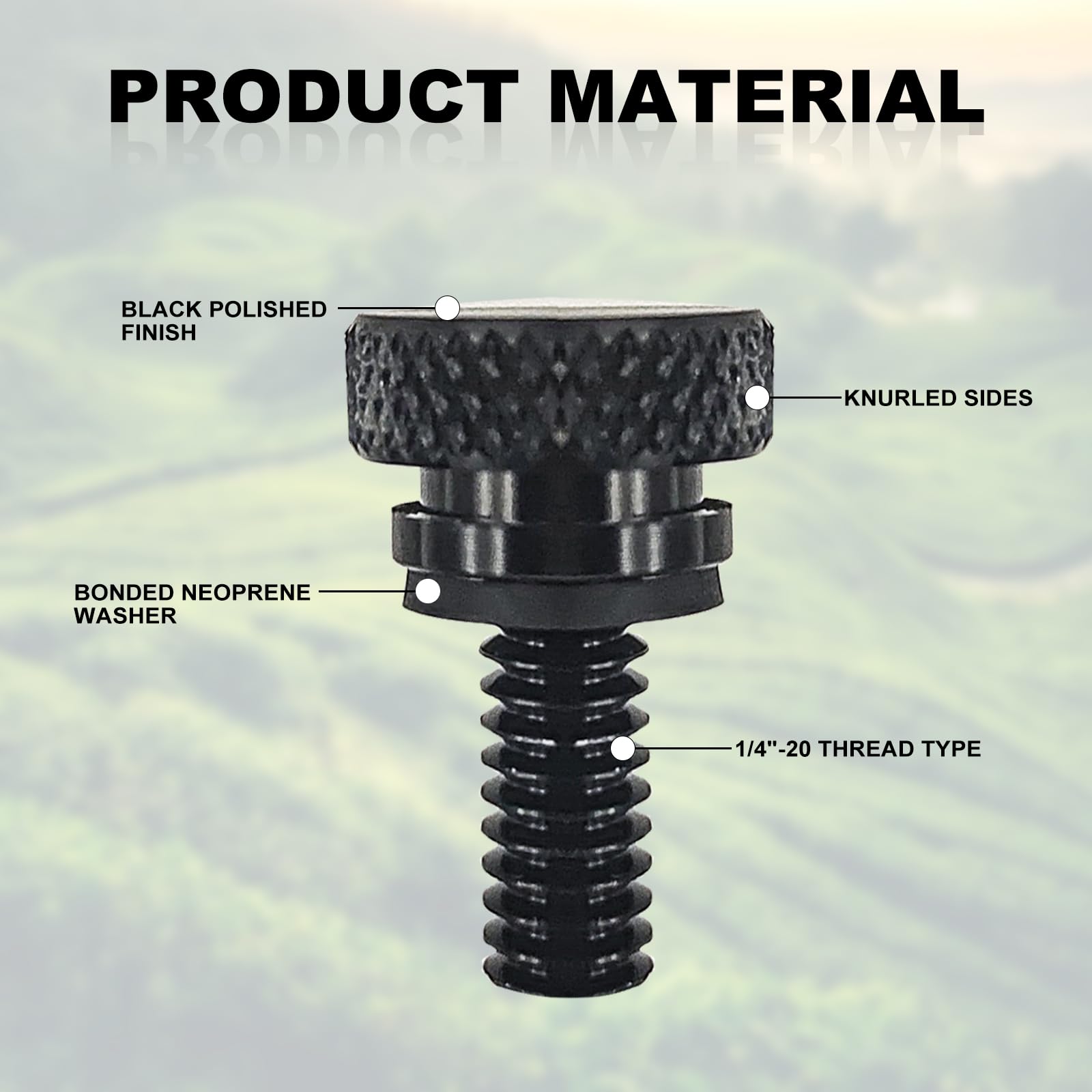 Motorcycle Modification Parts For Harley Davidson Steel Seat Screw Seat Screw Aluminum Alloy Screw For Seat(Black)