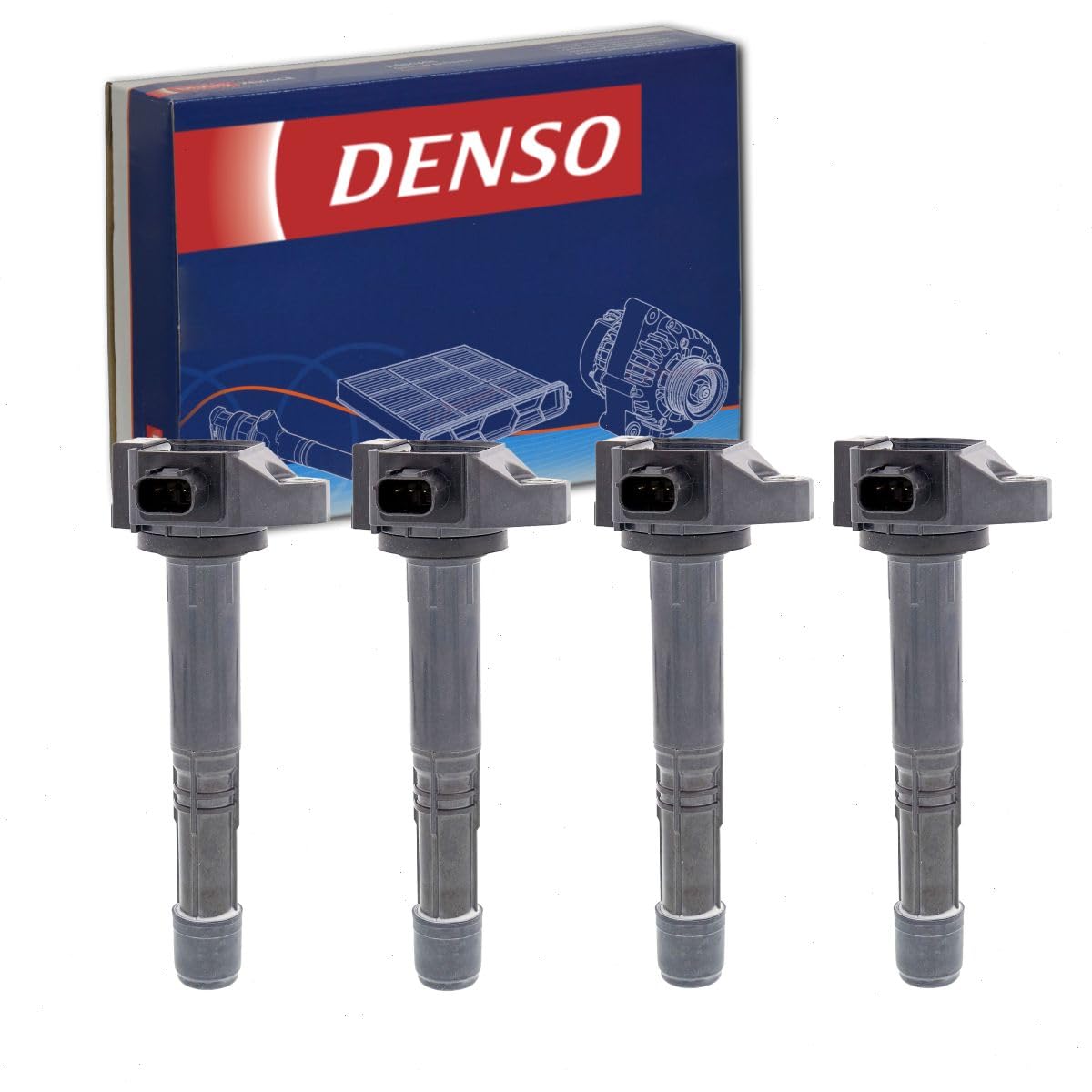 4 pc DENSO Direct Ignition Coils compatible with Honda Accord 2013-2017
