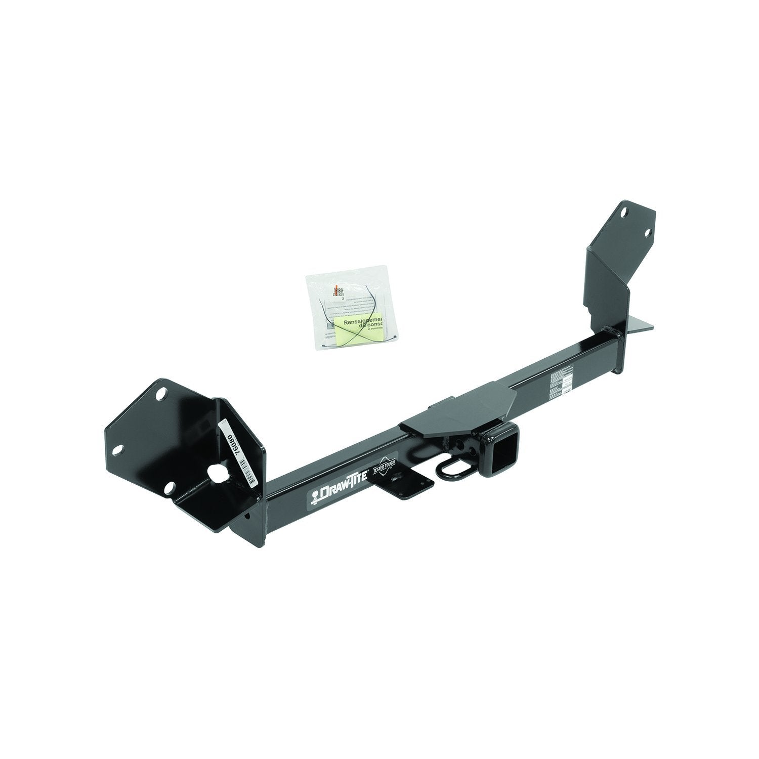 Draw-Tite 76080 Class 3 Trailer Hitch, 2 Inch Receiver, Black, Compatible With 2016-2018 Buick Envision