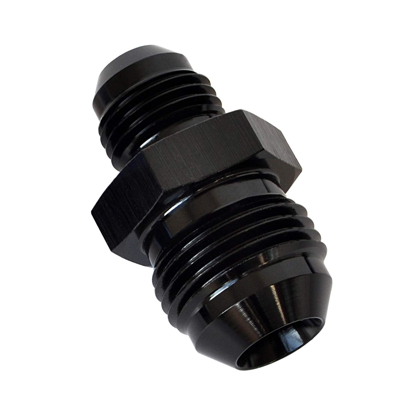 AC PERFORMANCE -8 AN to -6 AN Male Flare Reducer Coupler Union Adapter Fitting Aluminum Black