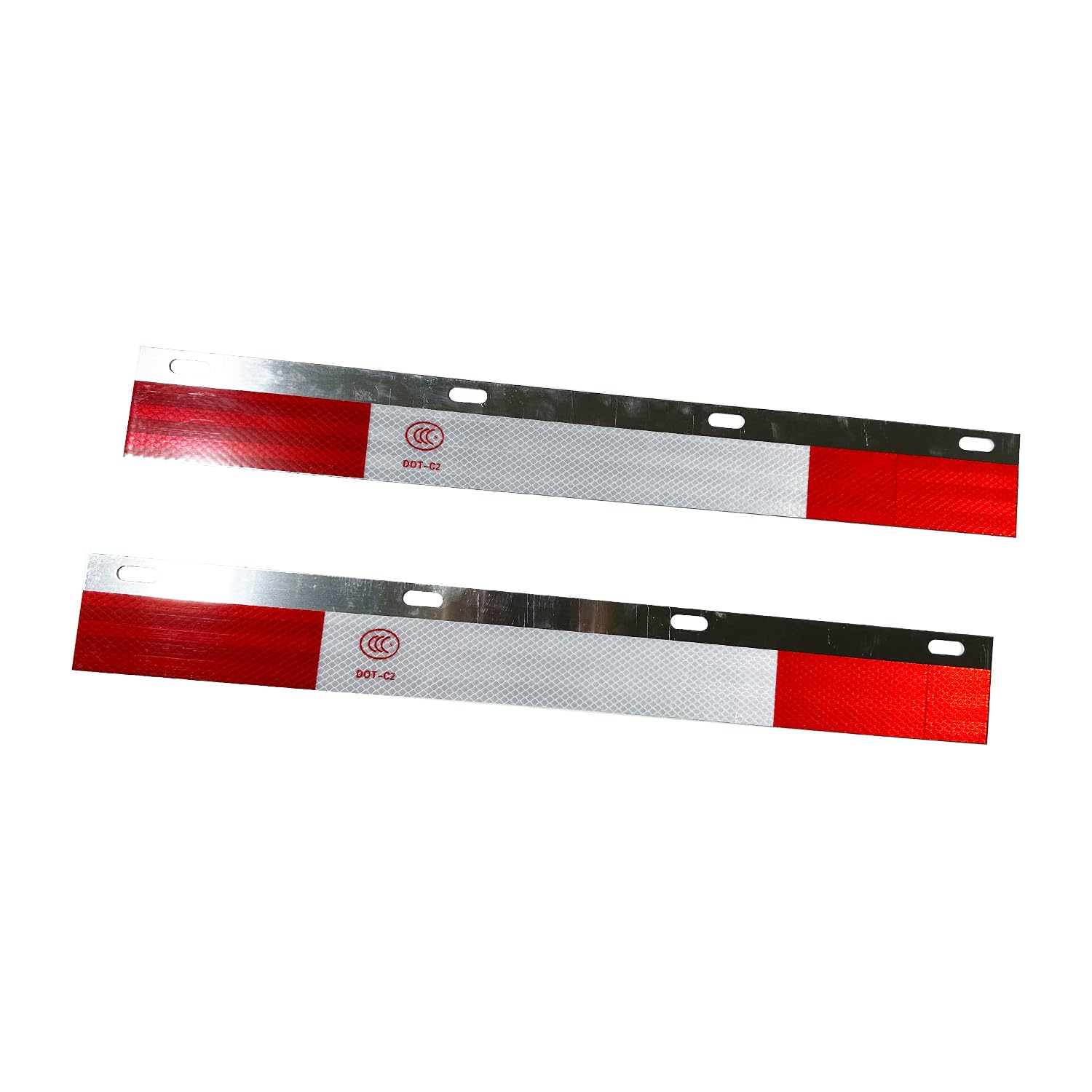 Ibestwolf 2Pcs 24' X 3' Aluminum Mud Flap Hanger Top Flap Plate Reflector For Semi Truck Trailer, Straight Type