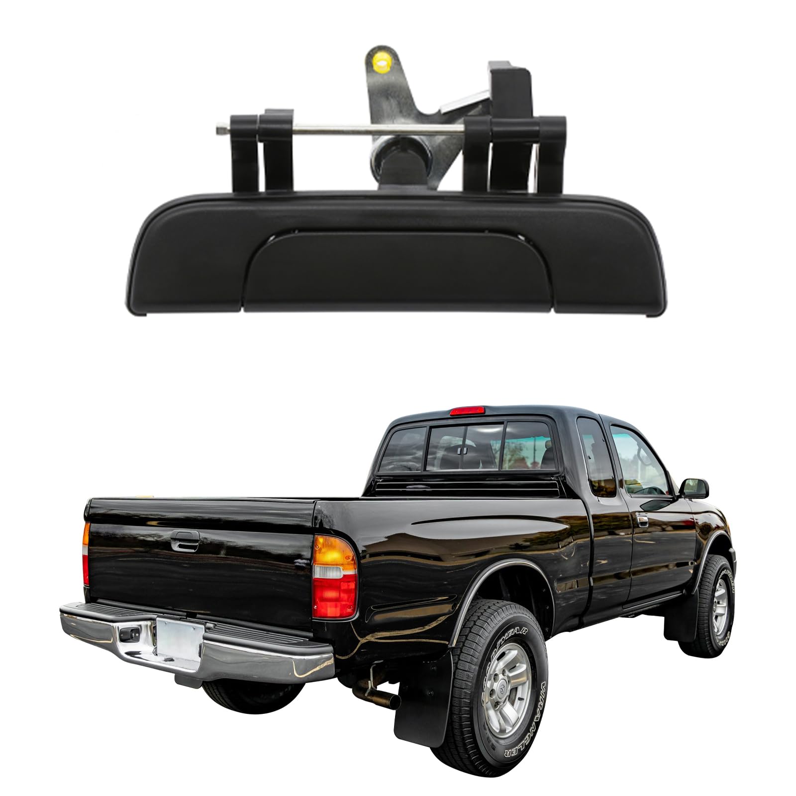 Tailgate Door Handle, Compatible with 1995 1996 1997 1998 1999 2000 2001 2002 2003 2004 Toyota Tacoma Pickup,Exterior Rear Textu