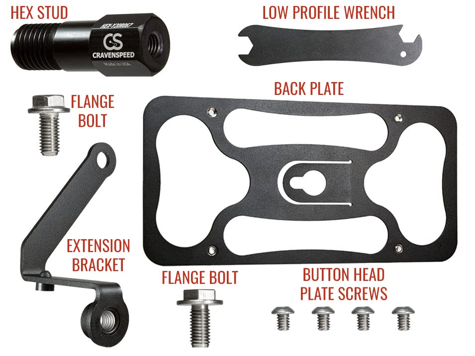 Cravenspeed Platypus License Plate Mount Compatible With Mazda Mx-5 Miata (Nd) 2016-2023 | No Drilling | Installs In Seconds | Made Of Stainless Steel & Aluminum | Made In Usa