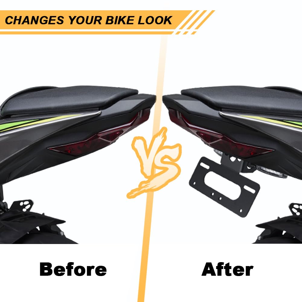 Rearace Motorcycle Fender Eliminator Compatible With 2024 2023 2022 2021 2020 2019 Zx-6R 636, Tail Tidy Fit For Zx-6R 636 2024 2